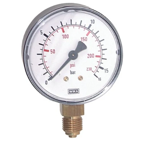 Műanyagházas manométer alsó 40 mm, 0 - 1,6 bar, G1/8"