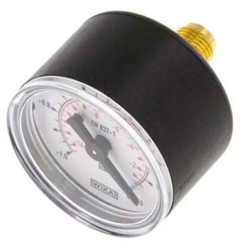 Műanyagházas manométer hátsó 40 mm, -1 - 0 bar, G1/8" vákuum