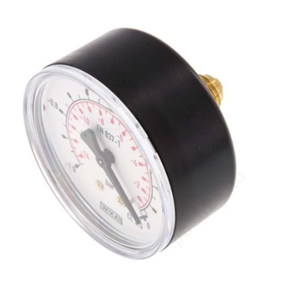 Műanyagházas  manométer hátsó 63 mm, -1 - 0 bar, G1/4" vákuum
