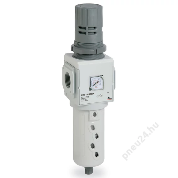 MX3-1-FR0004 + beépített manométerrel
1" szűrőszabályozó 0.5 ÷ 10 bar